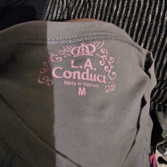 Gray and Pink Graphic Kids Shirt - Picture 4 of 4